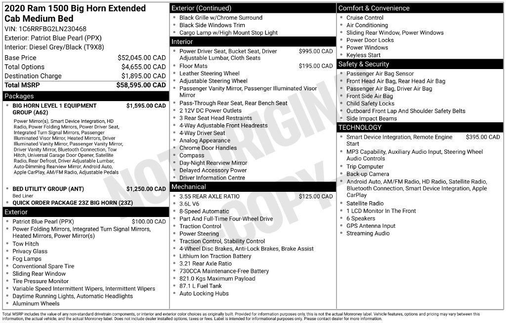Used 2020 RAM 1500 Big Horn AWD/4WD image 3