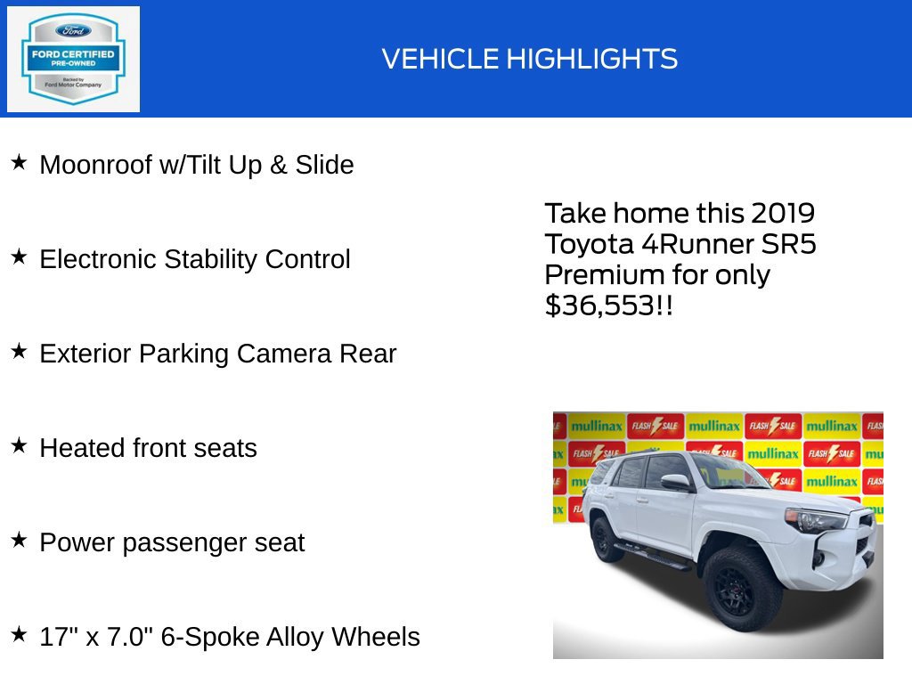 Used 2019 Toyota 4Runner SR5 Premium AWD/4WD image 19