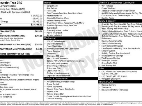 Used 2025 Chevrolet Trax RS w/ Sunroof Package FWD image 13