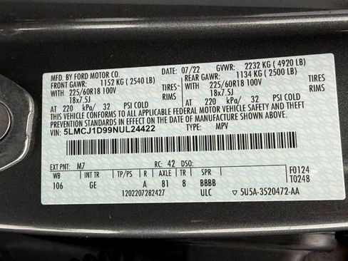 Certified 2022 Lincoln Corsair AWD w/ Equipment Group 101A image 30