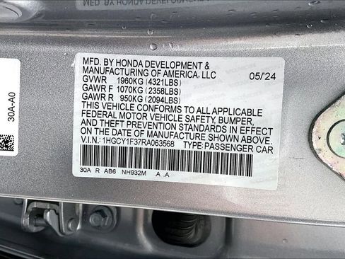 Certified 2024 Honda Accord EX image 14