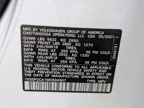Used 2021 Volkswagen Atlas SE FWD image 16
