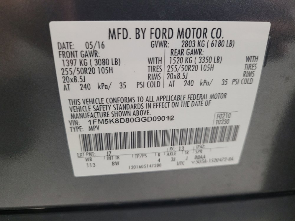 Used 2016 Ford Explorer XLT w/ Equipment Group 202A AWD/4WD image 33