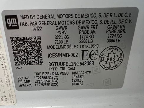 Used 2022 GMC Sierra 1500 AT4X image 72