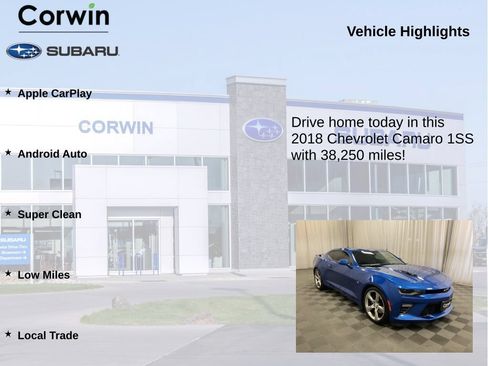 Used 2018 Chevrolet Camaro SS RWD image 6