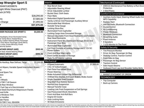 Used 2020 Jeep Wrangler Sport image 31