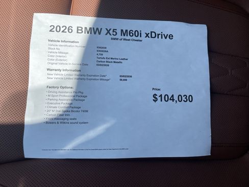 Used 2026 BMW X5 M60i AWD/4WD image 18