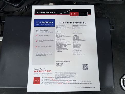 Used 2018 Nissan Frontier SV w/ Value Truck Package image 13