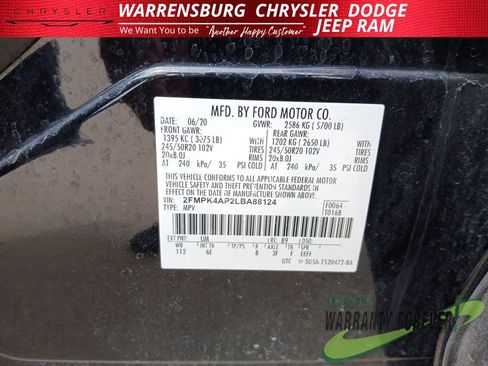 Used 2020 Ford Edge ST w/ Equipment Group 401A AWD/4WD image 11