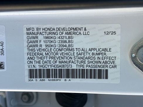 New 2025 Honda Accord SE image 28