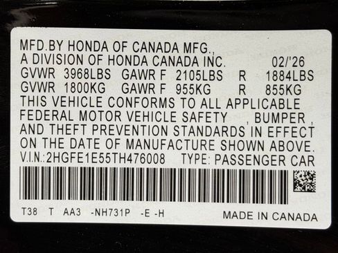 New 2026 Honda Civic Si image 22