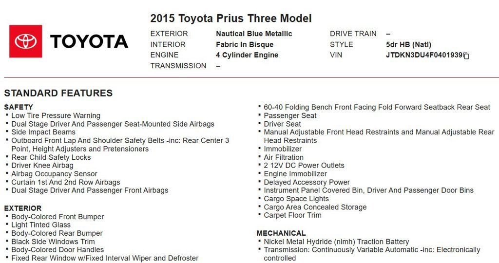 Used 2015 Toyota Prius Three FWD image 11