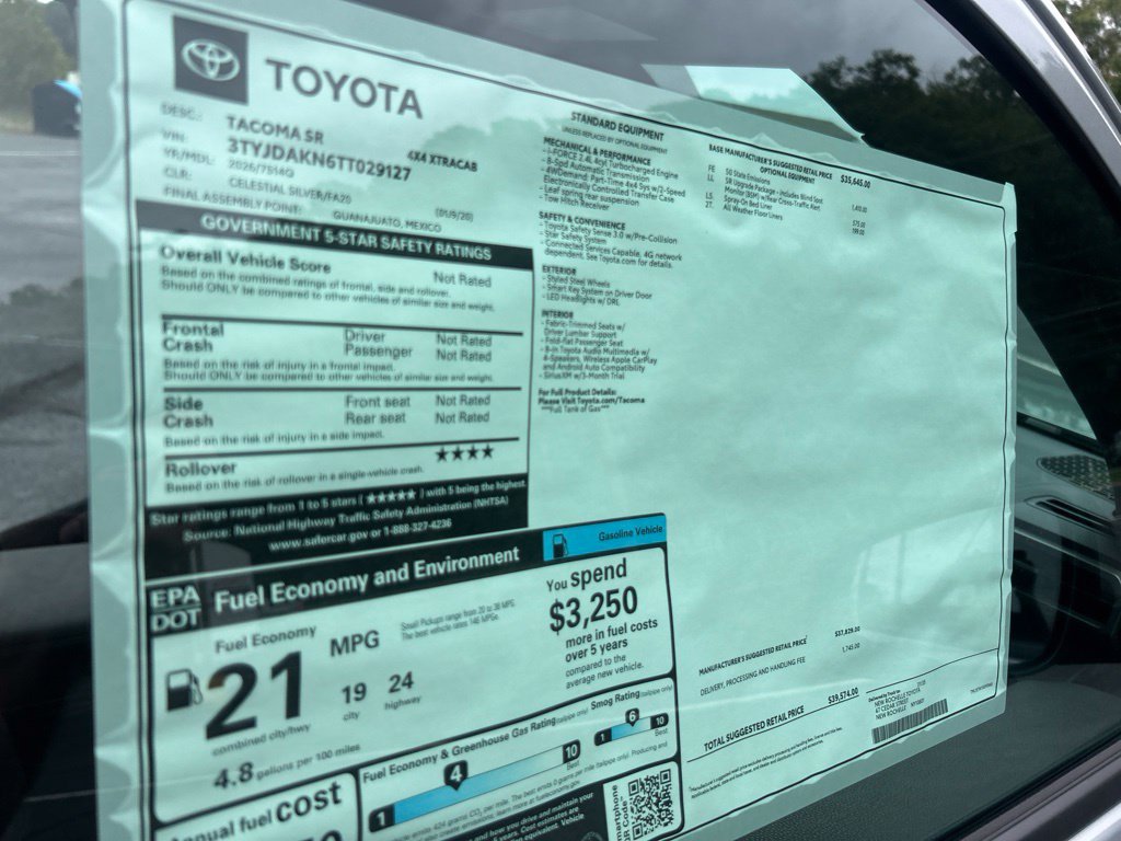 New 2026 Toyota Tacoma SR w/ SR Upgrade Package AWD/4WD image 30