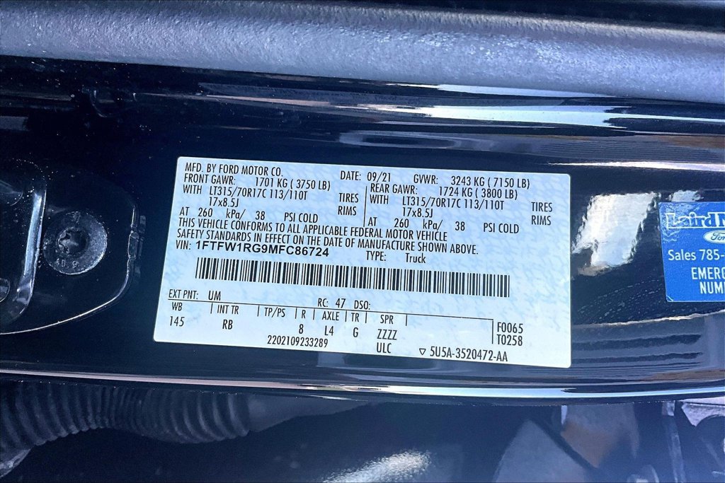 Used 2021 Ford F150 Raptor w/ Equipment Group 801A High AWD/4WD image 36