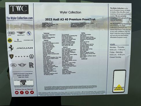 Used 2023 Audi A3 2.0T Premium w/ Convenience Package FWD image 9