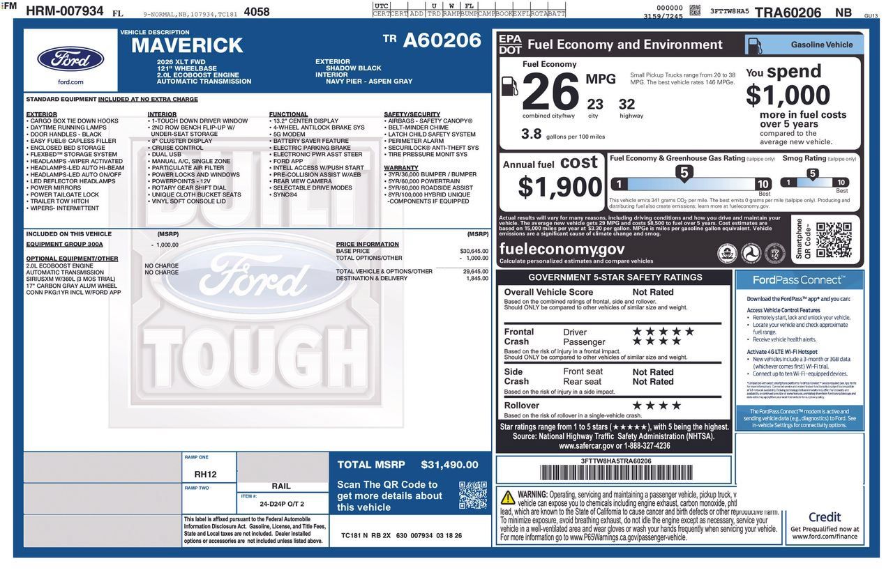 Used 2026 Ford Maverick XLT FWD image 9