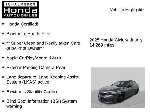 Certified 2025 Honda Civic Sport image 14