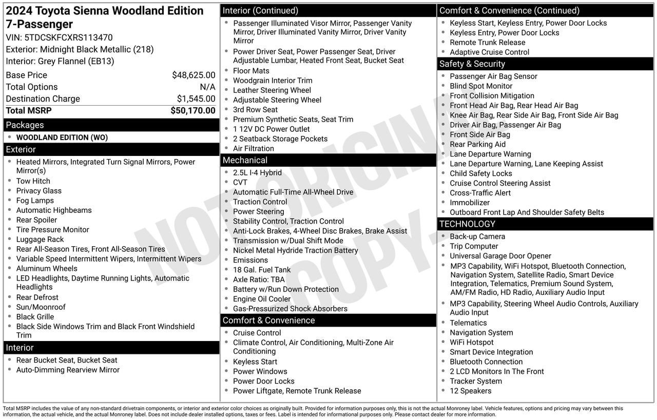 Used 2024 Toyota Sienna XLE Woodland Edition AWD/4WD image 30