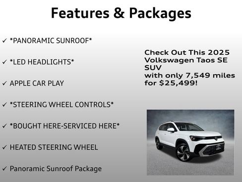 Used 2025 Volkswagen Taos SE image 8