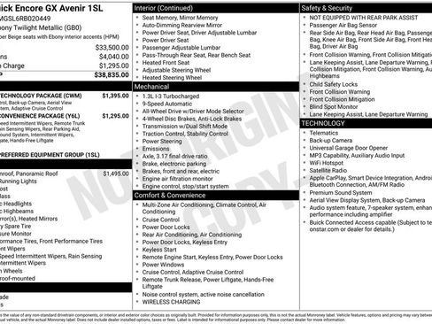 Used 2024 Buick Encore GX Avenir w/ Avenir Technology Package AWD/4WD image 39