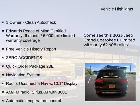 Used 2023 Jeep Grand Cherokee L Limited AWD/4WD image 11