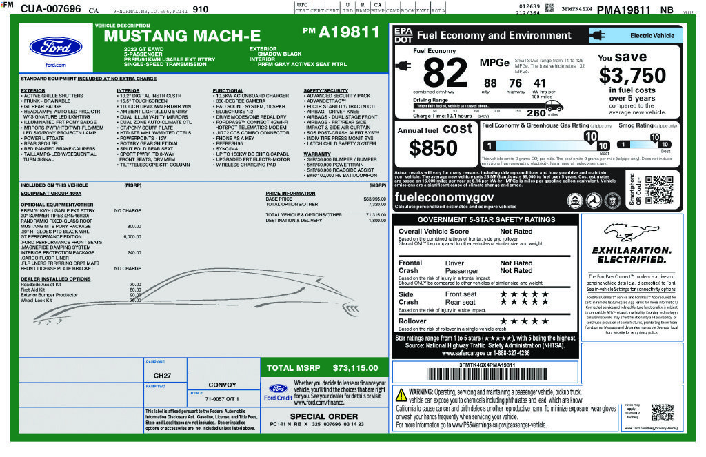 Used 2023 Ford Mustang Mach-E GT w/ GT Performance Edition AWD/4WD image 3