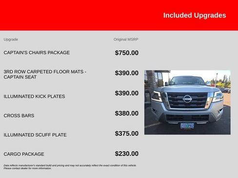 Certified 2023 Nissan Armada Platinum w/ Captain's Chairs Package AWD/4WD image 13