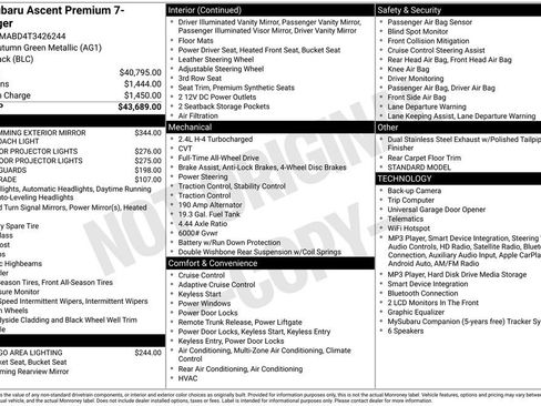 New 2026 Subaru Ascent Premium AWD/4WD image 2