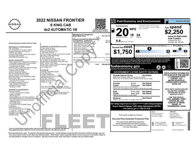 Used 2022 Nissan Frontier S w/ Technology Package RWD image 36