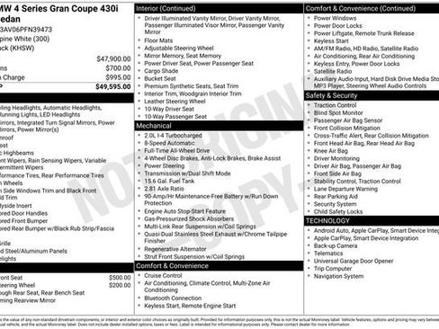 Used 2023 BMW 430i Gran Coupe xDrive w/ M Sport Package image 46