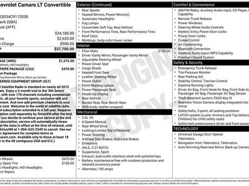 Used 2012 Chevrolet Camaro LT w/ RS Package image 10