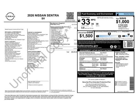 Certified 2026 Nissan Sentra SV w/ SV Convenience Package FWD image 32