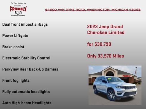 Used 2023 Jeep Grand Cherokee Limited AWD/4WD image 25