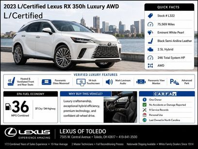 Used 2023 Lexus RX 350 w/ Accessory Package (Z1)