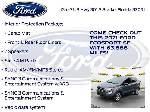 Certified 2021 Ford EcoSport SE w/ SE Convenience Package image 27