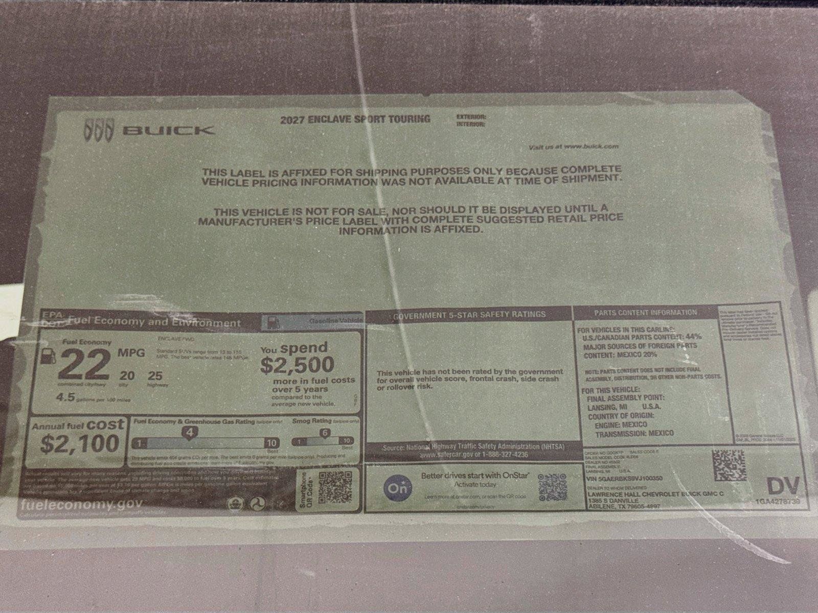 New 2027 Buick Enclave Sport Touring w/ Power Package FWD image 20