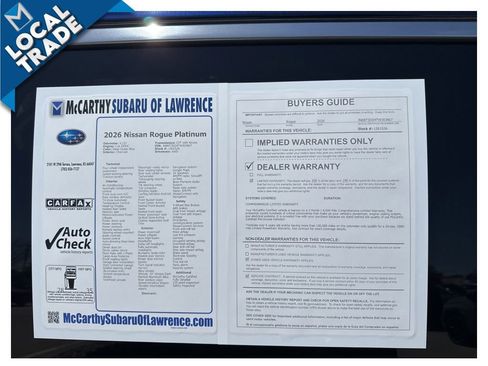 Used 2026 Nissan Rogue Platinum w/ Platinum Premium Package AWD/4WD image 8