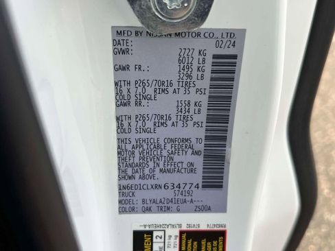 Certified 2024 Nissan Frontier S w/ Technology Package image 15