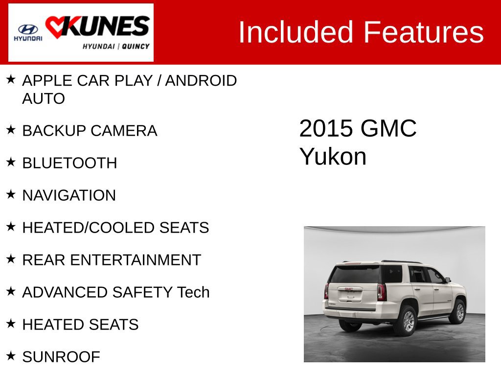 Used 2015 GMC Yukon SLT w/ Open Road Package AWD/4WD image 2