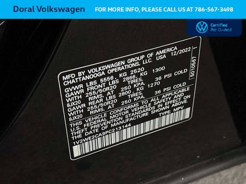 Certified 2023 Volkswagen Atlas Cross Sport SE FWD image 29