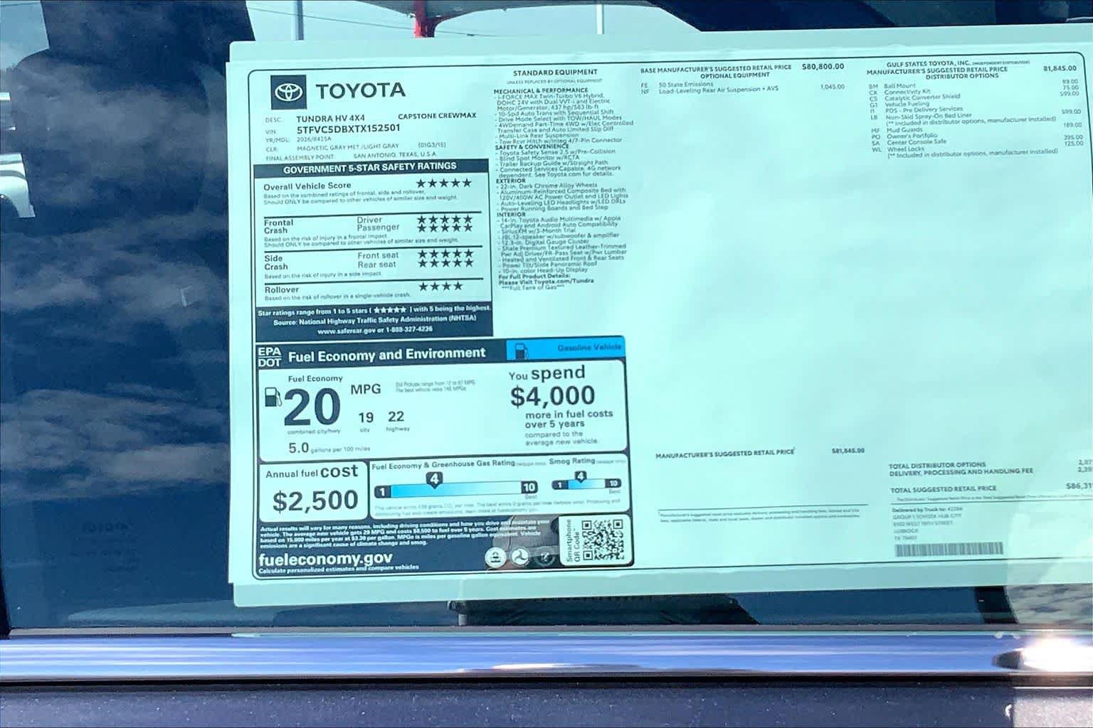 New 2026 Toyota Tundra Capstone AWD/4WD image 22
