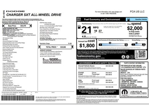 Used 2019 Dodge Charger SXT AWD/4WD image 2