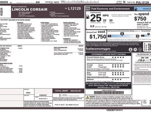 Certified 2023 Lincoln Corsair FWD w/ Equipment Group 101A image 4
