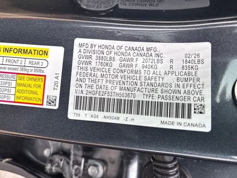 New 2026 Honda Civic Sport image 30