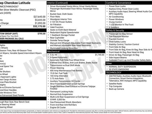 Used 2017 Jeep Cherokee Latitude w/ Trailer Tow Group AWD/4WD image 47