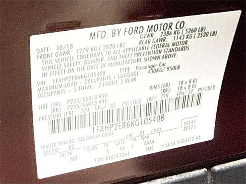 Used 2019 Ford Taurus SEL w/ Equipment Group 201A image 29