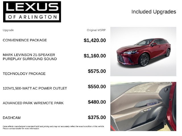 Certified 2026 Lexus RX 350 w/ Convenience Package AWD/4WD image 4