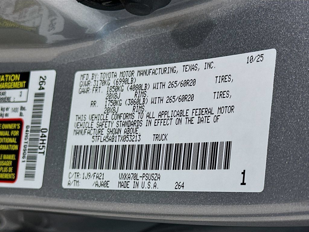 Certified 2026 Toyota Tundra SR5 w/ SX Package RWD image 32