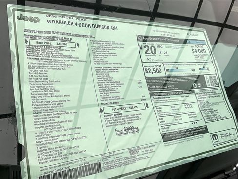 New 2026 Jeep Wrangler Unlimited Rubicon AWD/4WD image 29