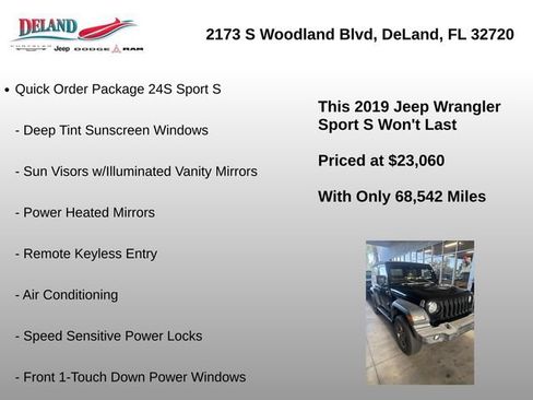 Used 2019 Jeep Wrangler Sport AWD/4WD image 11